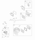 Air Cleaner Diagram and Parts List for 20S207-0120-F1  Briggs and Stratton Engine